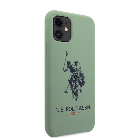 iPhone 11 Kılıf U.S. POLO ASSN. Silikon Büyük Logo Dizayn Kılıf Yeşil