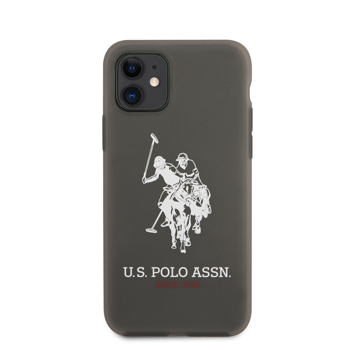 iPhone 11 Kılıf U.S. POLO ASSN. Transparan Silikon Büyük Logo Dizayn Kılıf Siyah