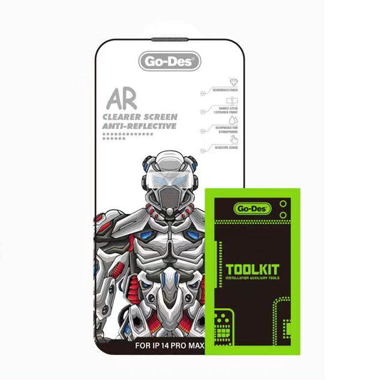 iPhone 11 Pro Max Go Des Anti Reflective Temperli Cam Ekran Koruyucu Siyah