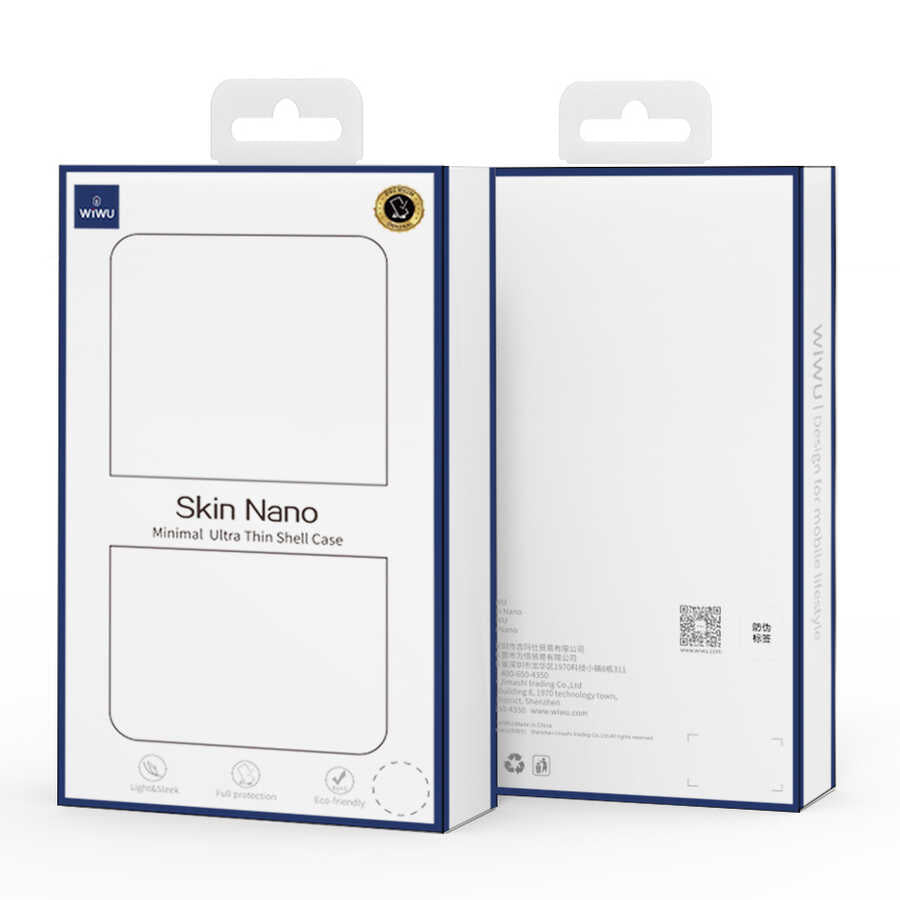 iPhone 11 Pro Max Kılıf Wiwu Skin Nano PP Kılıf Transparan Siyah
