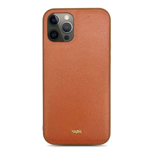 iPhone 12 Pro Kılıf Kajsa Luxe Collection Hakiki Deri Kılıf Siyah