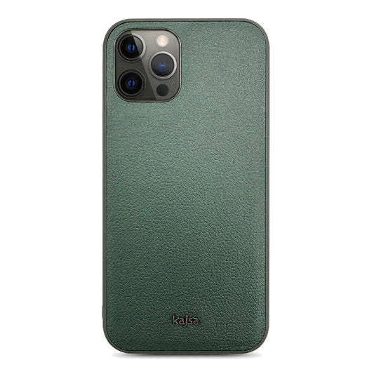 iPhone 12 Pro Kılıf Kajsa Luxe Collection Hakiki Deri Kılıf Yeşil