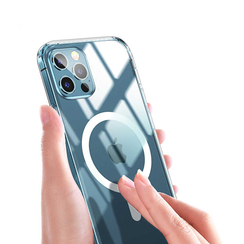 iPhone 12 Pro Kılıf Wiwu Magnetic Crystal Kılıf Renksiz