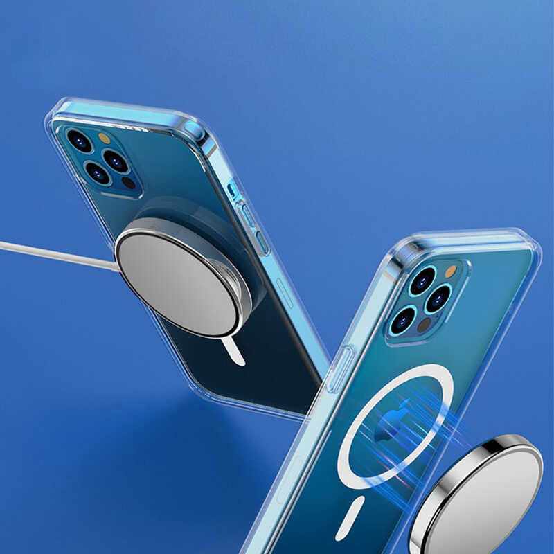 iPhone 12 Pro Kılıf Wiwu Magnetic Crystal Kılıf Renksiz