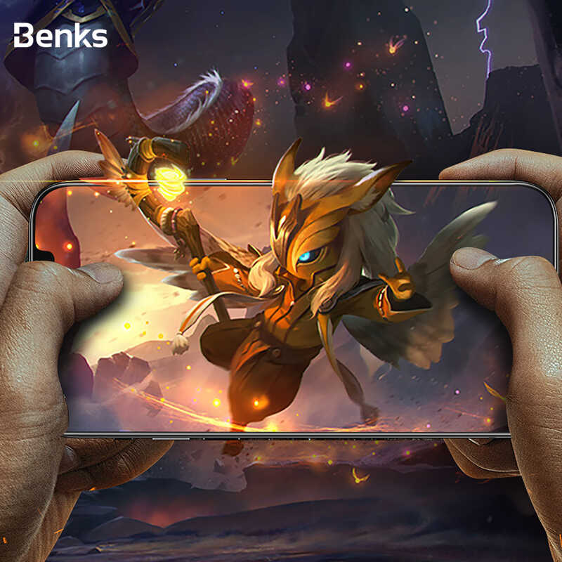 iPhone 12 Pro Max Benks V Pro Plus Şeffaf Ekran Koruyucu Siyah