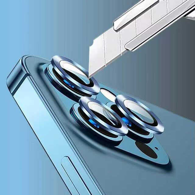 iPhone 12 Pro Max Go Des Eagle Kamera Lens Koruyucu Mavi Açık
