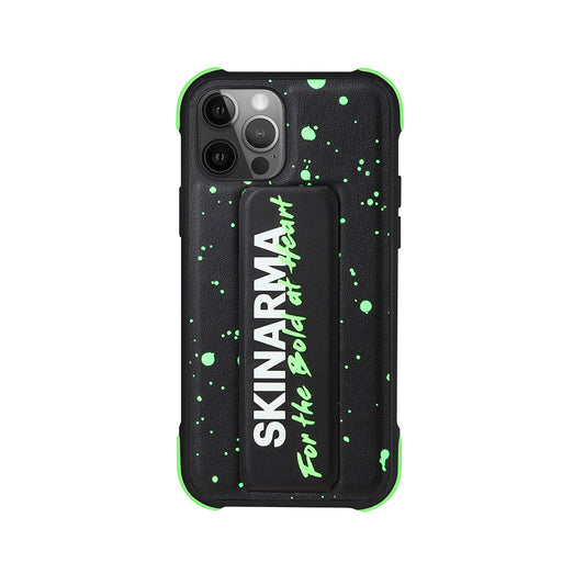 iPhone 12 Pro Max Kılıf SkinArma Standlı Deri Görünümlü Funsha Kılıf Kırmızı