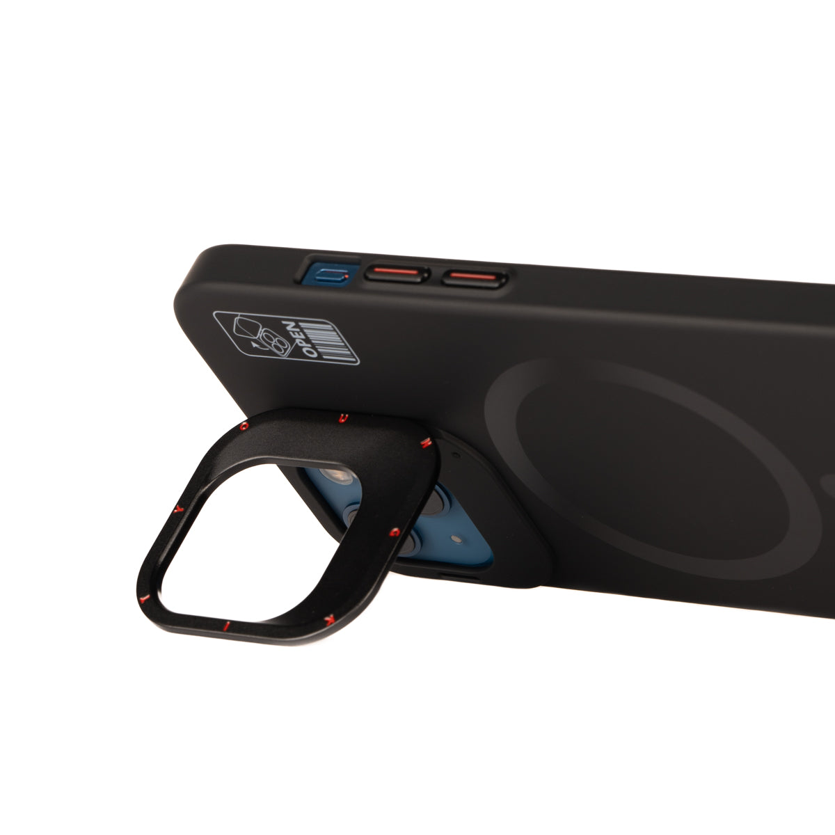 iPhone 13 Kılıf Magsafe Şarj Özellikli Standlı YoungKit Hermit Bracket Serisi Kılıf Derin Mor