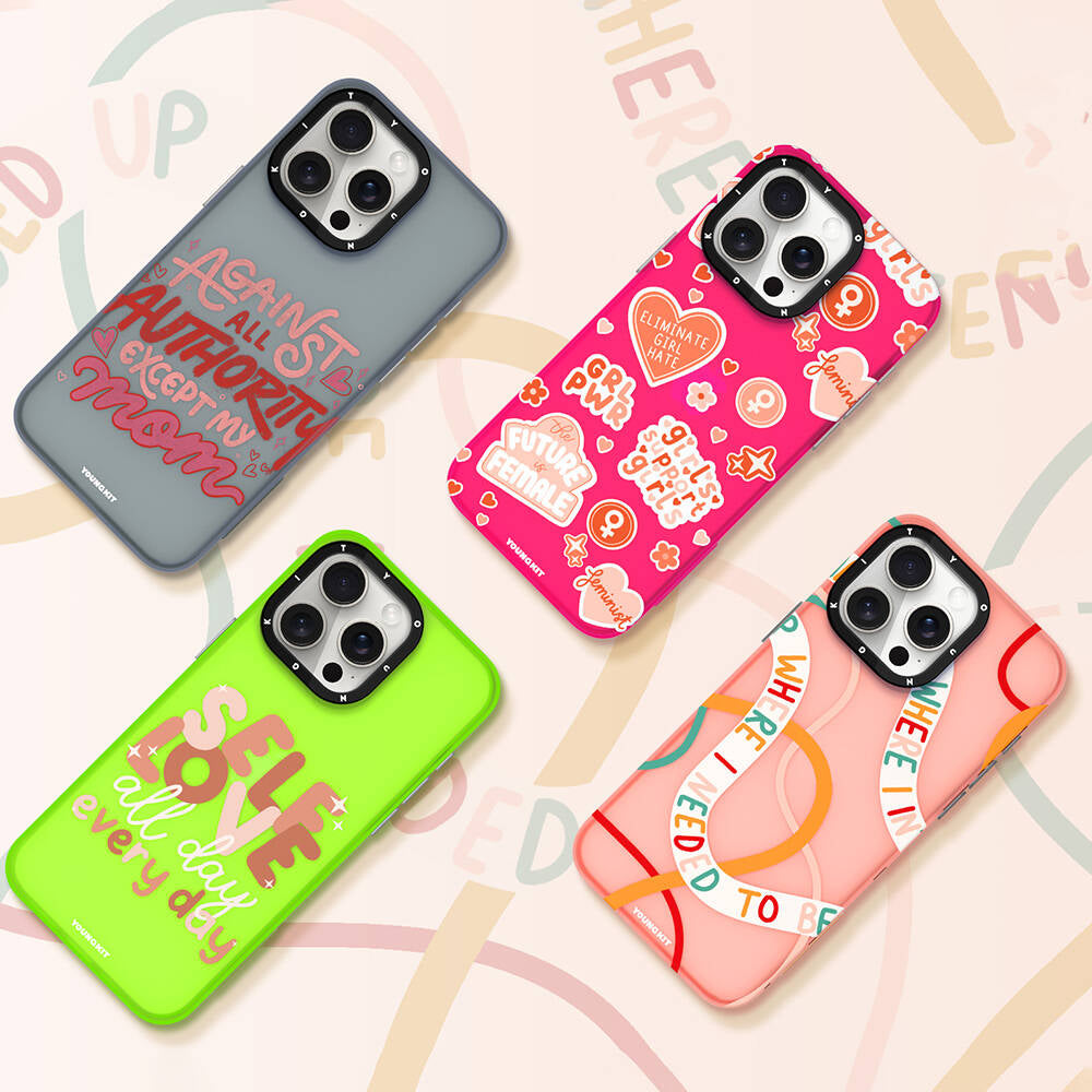 iPhone 13 Pro Kılıf Bethany Green Tasarımlı Youngkit Sweet Language Kılıf Yeşil