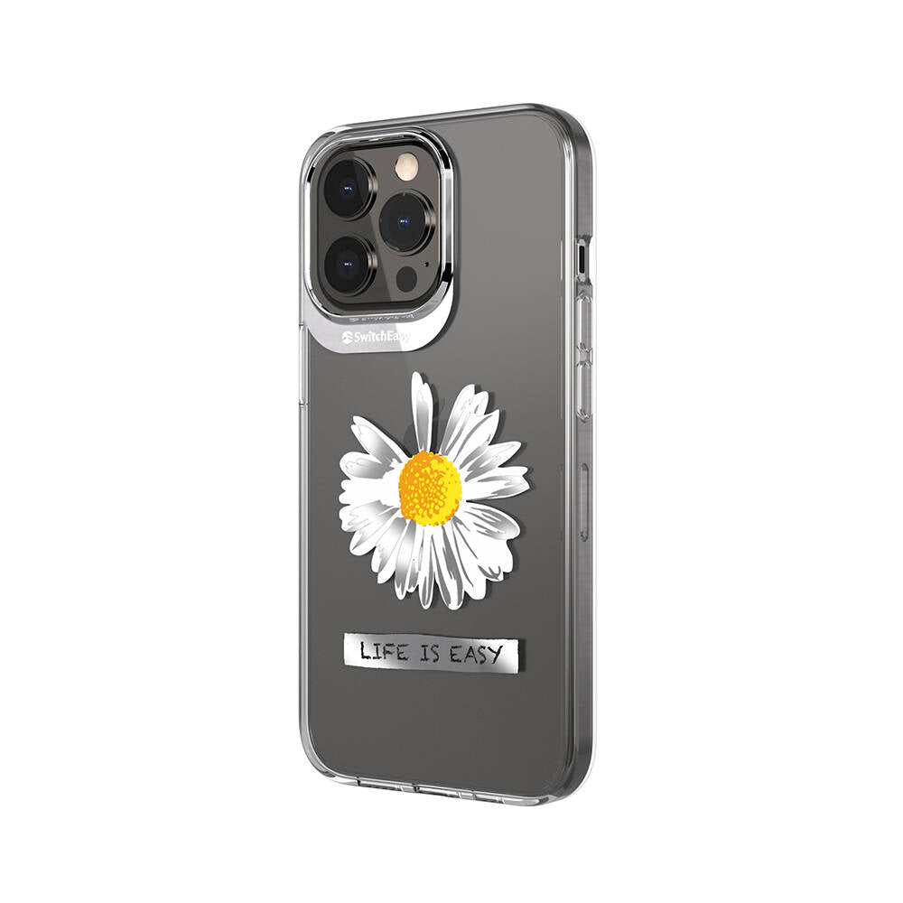 iPhone 13 Pro Kılıf Çift IMD Baskılı Lisanslı Switcheasy Artist Daisy Kılıf Renksiz