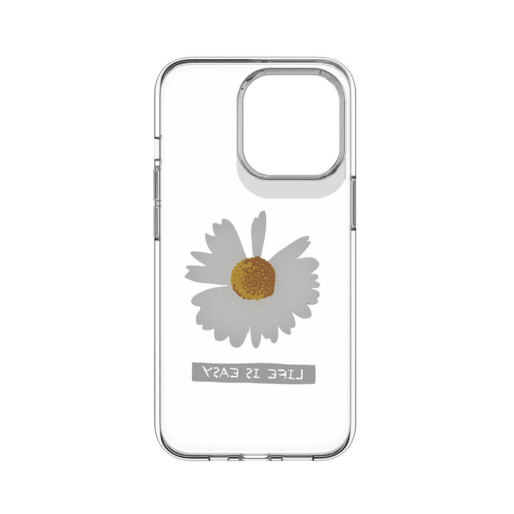 iPhone 13 Pro Kılıf Çift IMD Baskılı Lisanslı Switcheasy Artist Daisy Kılıf Renksiz