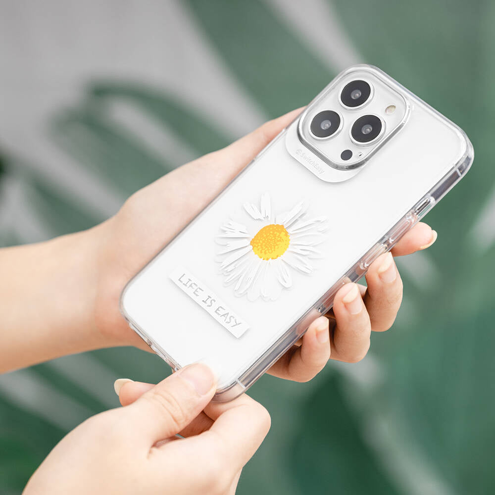 iPhone 13 Pro Kılıf Çift IMD Baskılı Lisanslı Switcheasy Artist Daisy Kılıf Renksiz
