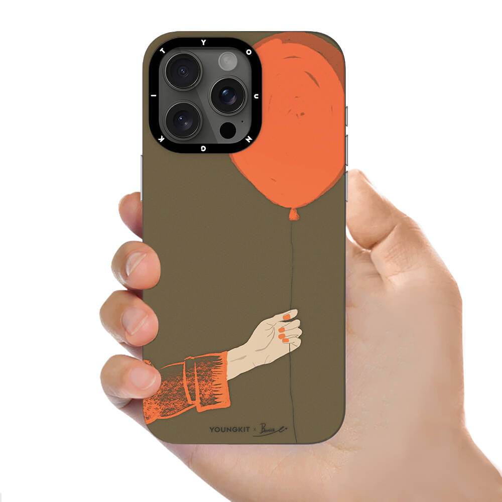 iPhone 13 Pro Kılıf Magsafe Şarj Özellikli Youngkit Orange Serisi Flying Balloon Kılıf Turuncu