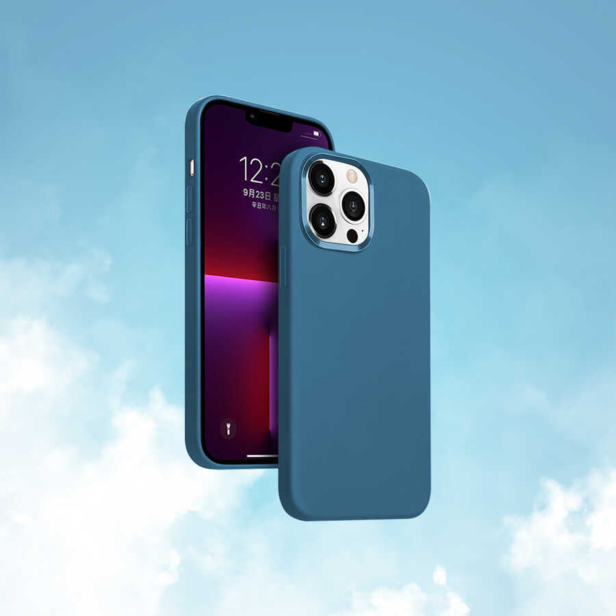iPhone 13 Pro Kılıf Wiwu Magsafe Magnetic Silikon Kılıf Lacivert