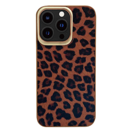 Apple iPhone 13 Pro Max Kılıf Kajsa Glamorous Serisi Leopard Combo Kapak