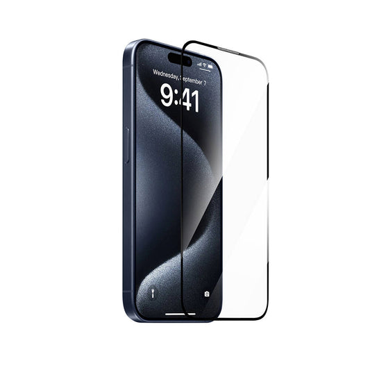 iPhone 13 Pro Max Wiwu SQ-008 Oleofobik Easy Install Darbeye Karşı Dayanıklı Temperli Cam Ekran Koruyucu + Kolay Uygulama Aparatlı Siyah