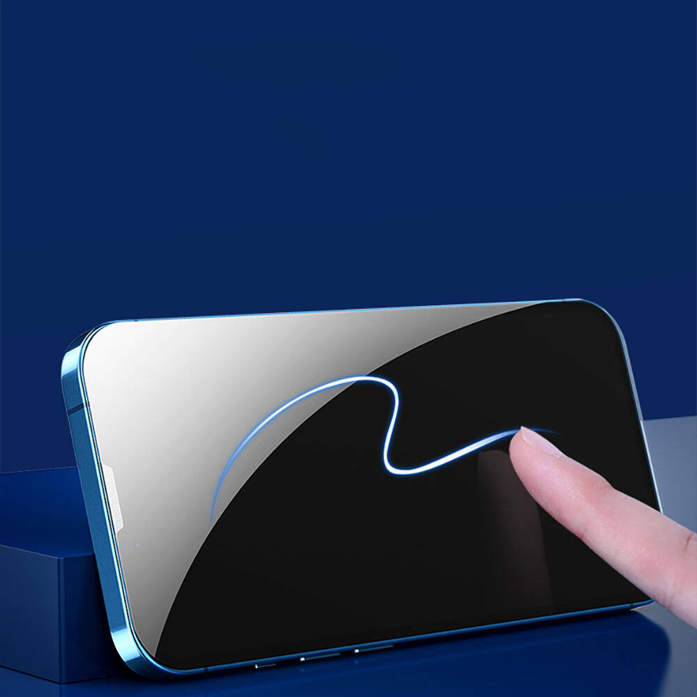 iPhone 13 Pro Recci RSP-A10 HD Temperli Cam Ekran Koruyucu + Kolay Uygulama Aparatlı Siyah