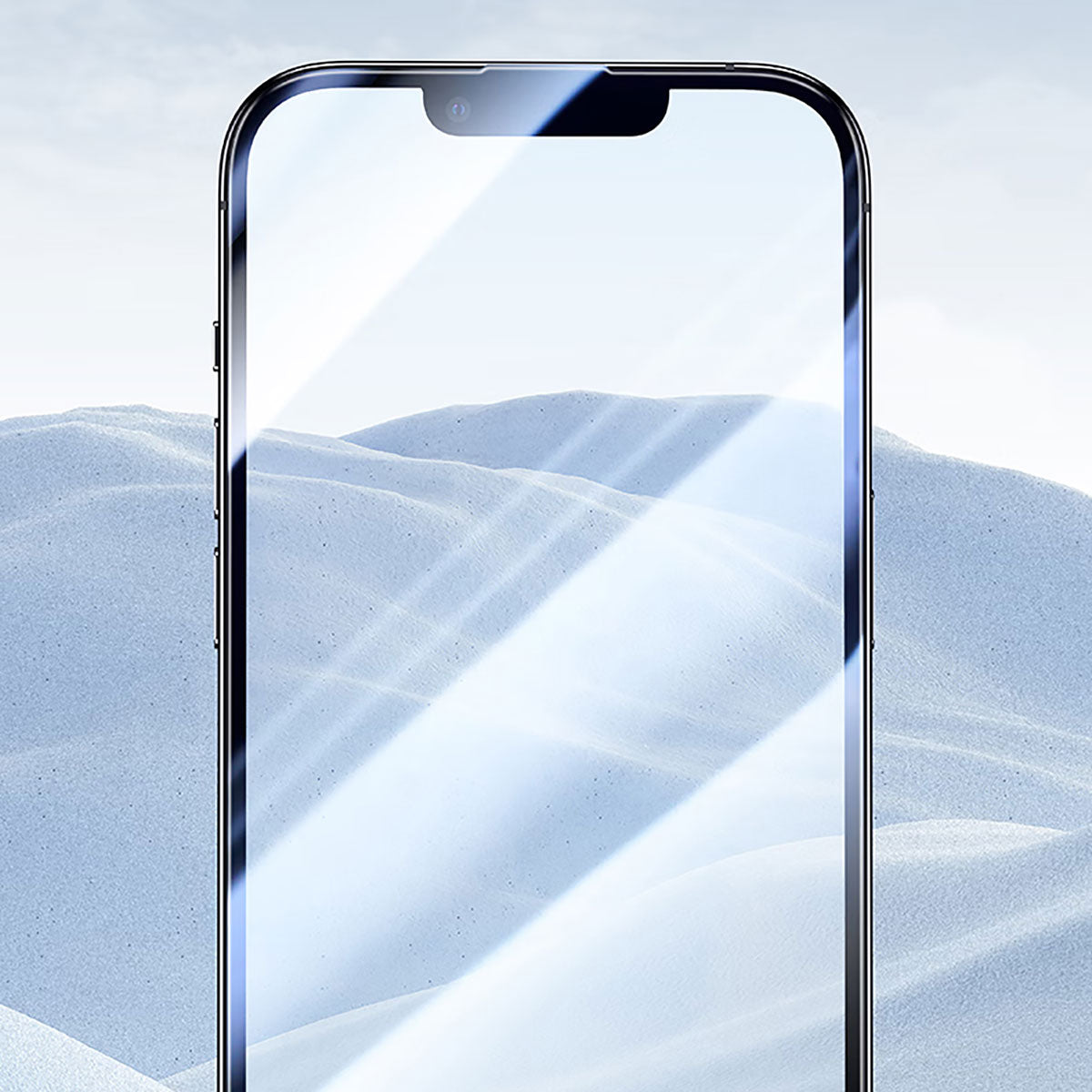 iPhone 13 Pro Wiwu CZ-003 Mavi Işık Teknolojili Hidrofobik ve Oleofobik Parlama Önleyici Cam Ekran Koruyucu Siyah
