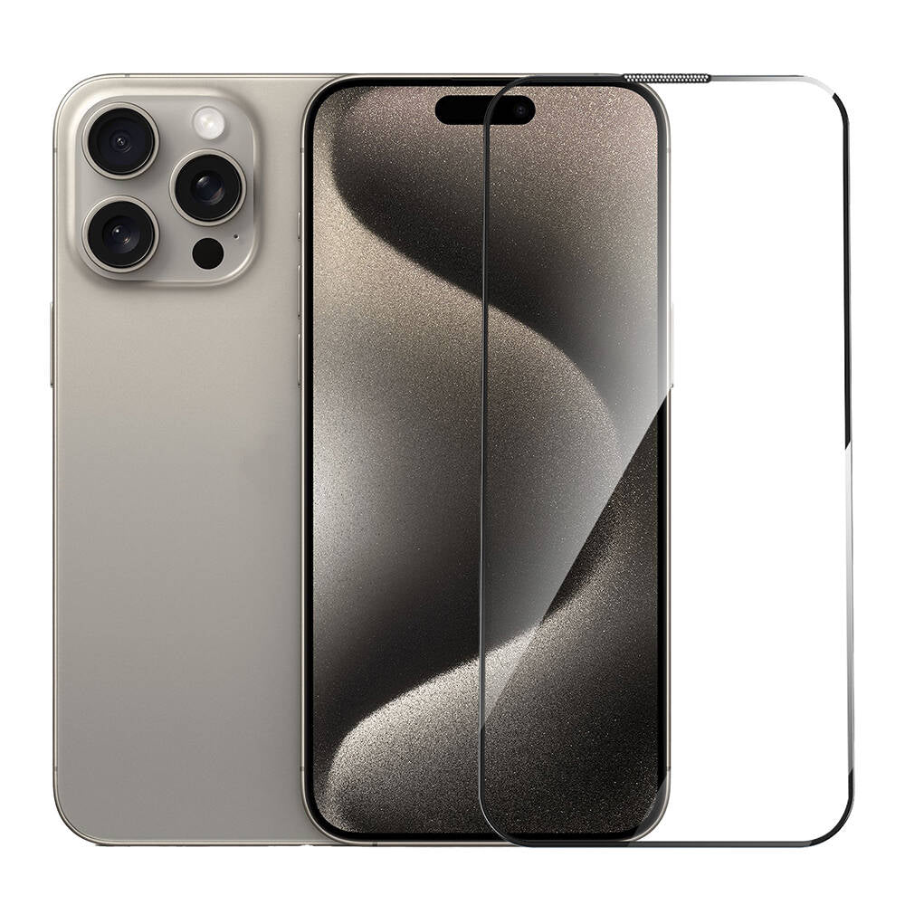 iPhone 13 Wiwu SQ-008 Oleofobik Easy Install Darbeye Karşı Dayanıklı Temperli Cam Ekran Koruyucu + Kolay Uygulama Aparatlı Siyah