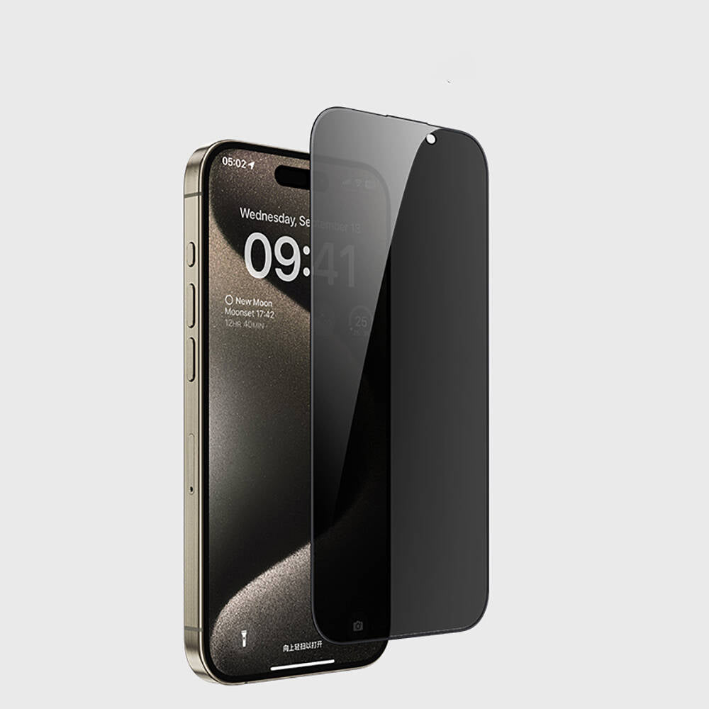 iPhone 14 Casebang Privacy Ekran Koruyucu + Kolay Uygulama Aparatı Siyah