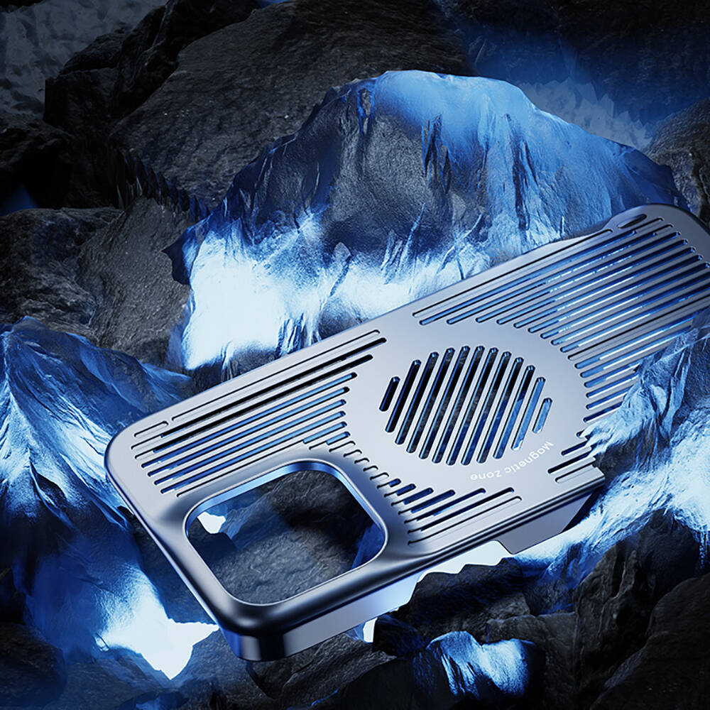 iPhone 14 Kılıf Magsafe Şarj Özellikli Soğutucu Benks Biliz Kılıf Gri