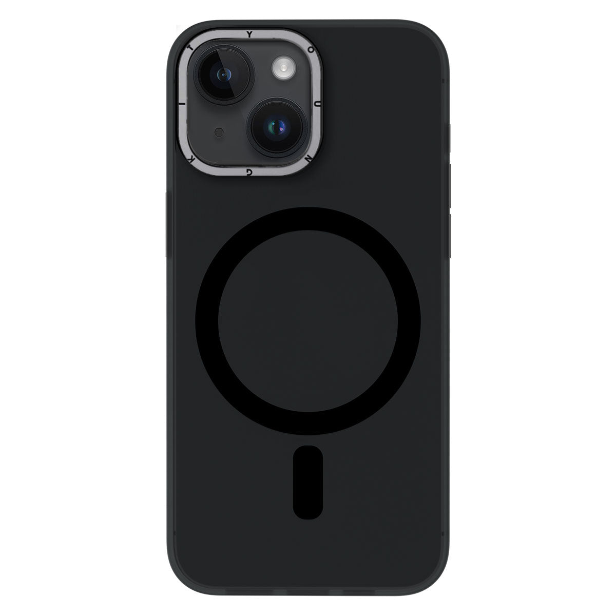 iPhone 14 Kılıf Magsafe Şarj Özellikli Youngkit Hidden Sand Serisi Kılıf Siyah