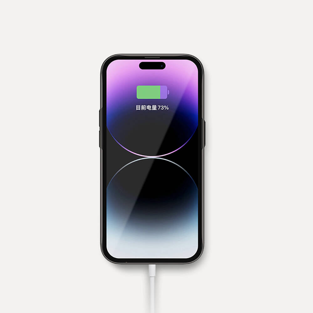 iPhone 14 Kılıf Metal Kamera Çerçeveli Recci Glaze Serisi Kılıf Mor