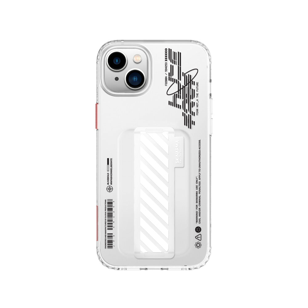 iPhone 14 Kılıf SkinArma Şeffaf Desenli Kaze Kılıf Füme