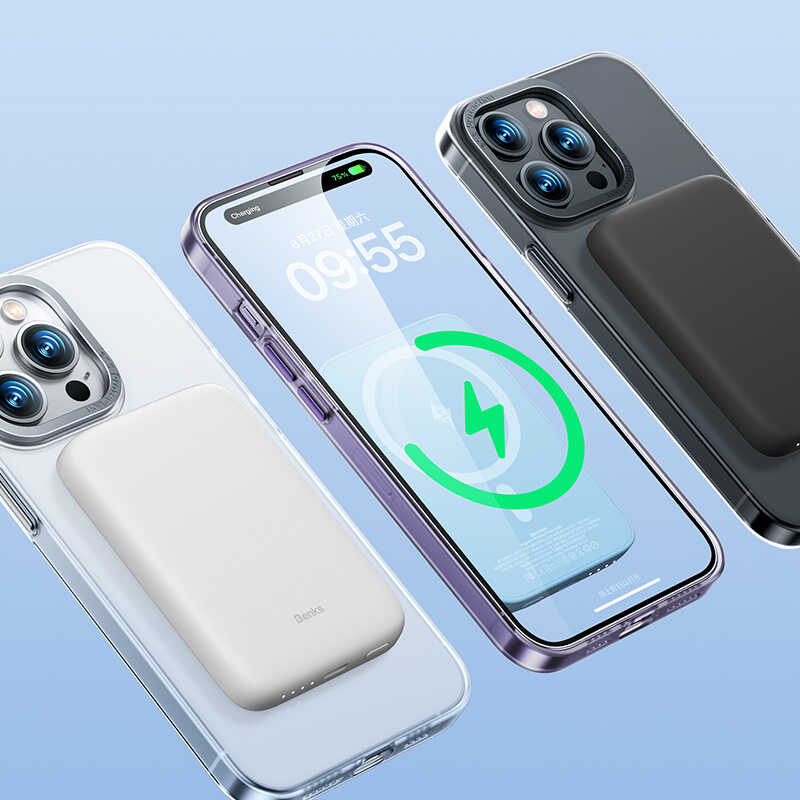 iPhone 14 Kılıf Wireless Şarj Destekli Benks Magnetik Haze Kılıf Siyah