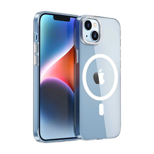 iPhone 14 Kılıf Wiwu MCC-102 Magnetic Crystal Sert PC Kılıf Renksiz