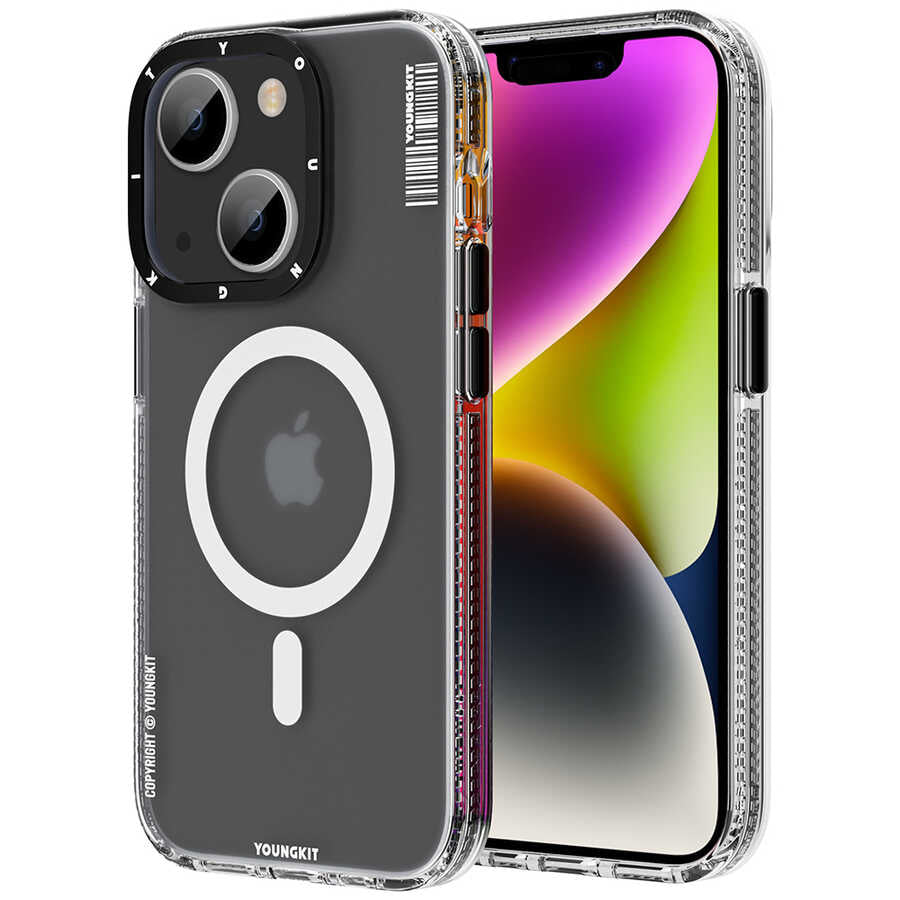 Apple iPhone 14 Plus Kılıf M-safe Şarj Özellikli Youngkit Jane Sand Serisi Kapak