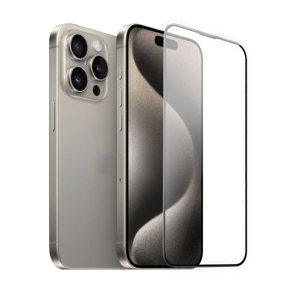 iPhone 14 Plus Wiwu GT-008 Polimer Oleofobik Kaplama Şeffaf Pürüzsüz Temperli Cam Ekran Koruyucu 10'lu Paket Siyah