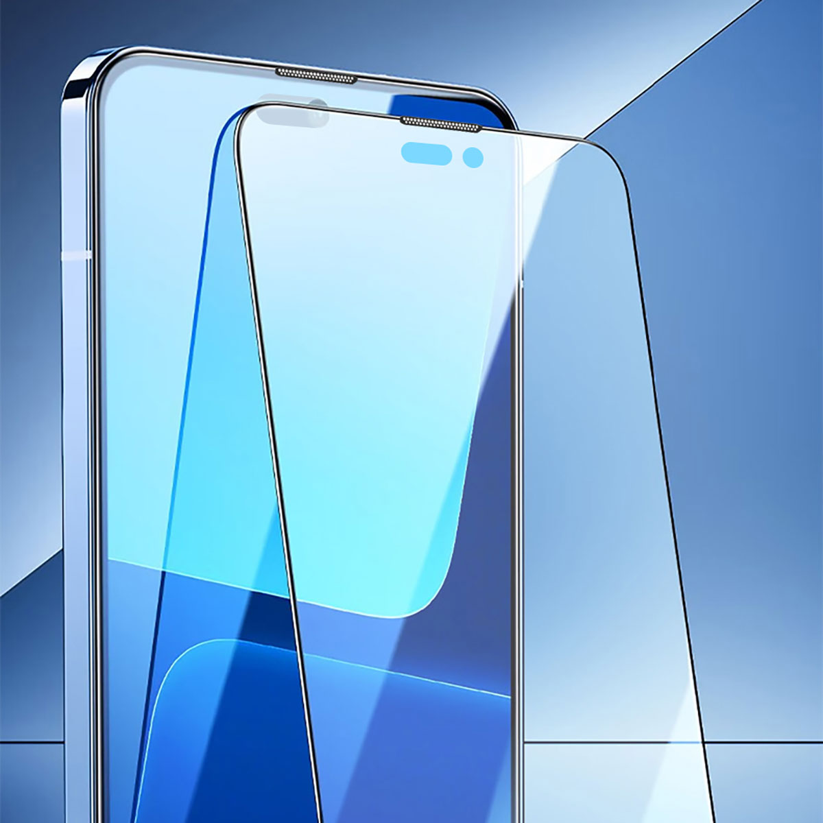 iPhone 14 Plus Wiwu iVista Screen Matte Ultra Güçlü Temperli Mat Ekran Koruyucu Siyah