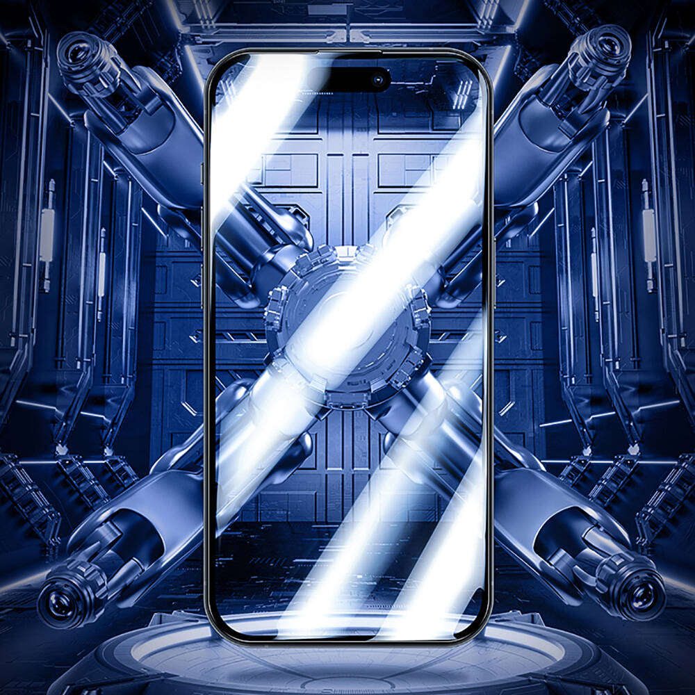 iPhone 14 Pro Benks Glass Warrior HD Cam Ekran Koruyucu + Kolay Uygulama Aparatlı Siyah