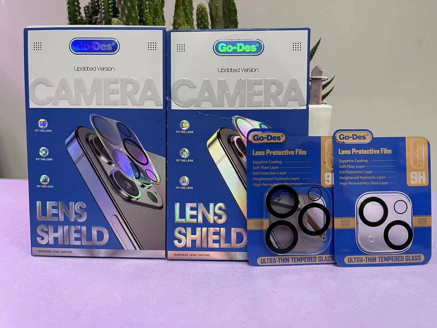 iPhone 14 Pro Go Des Lens Shield CL-14 Kamera Lens Koruyucu Renksiz