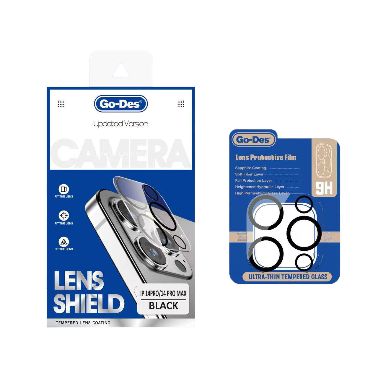 iPhone 14 Pro Go Des Lens Shield CL-14 Kamera Lens Koruyucu Renksiz