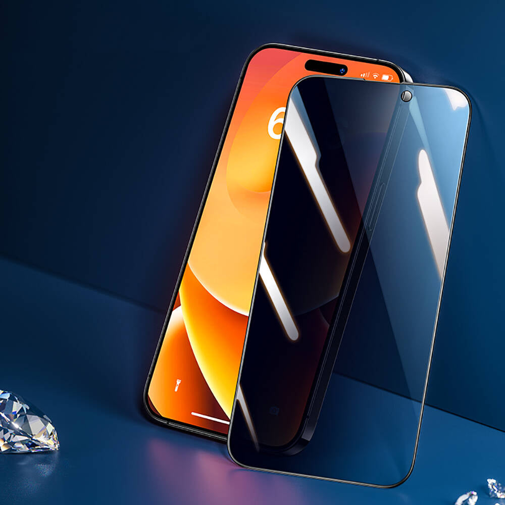 iPhone 14 Pro Hidrofobik Ve Oleofobik Özellikli Benks Privacy Air Shield Ekran Koruyucu 10'lu Paket Şeffaf