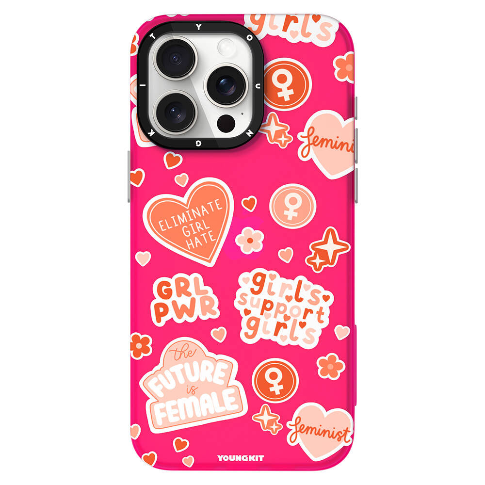 iPhone 14 Pro Kılıf Bethany Green Tasarımlı Youngkit Sweet Language Kılıf Rose Gold