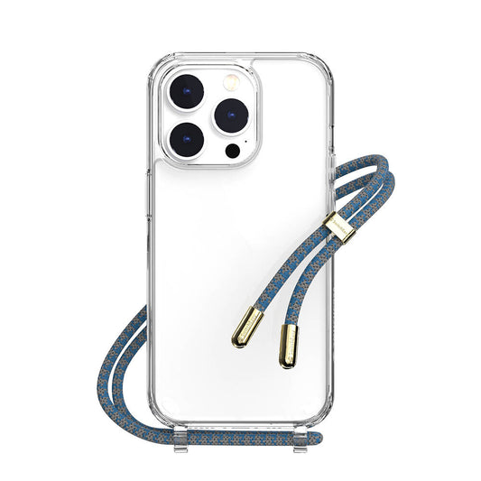 iPhone 14 Pro Kılıf Boyun Askılı Şok Önleyicili Şeffaf Lisanslı Switcheasy Play Kılıf Pembe