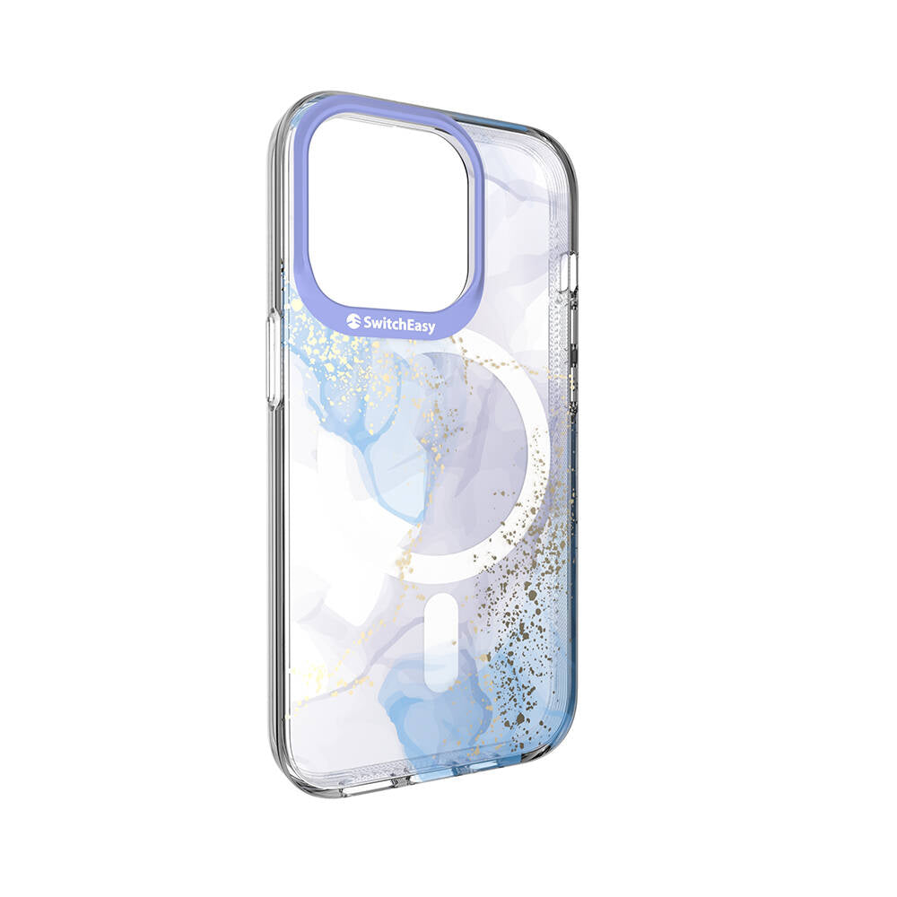 iPhone 14 Pro Kılıf Magsafe Şarj Özellikli Çift IMD Baskılı Lisanslı Switcheasy Artist-M Veil Kılıf Mor