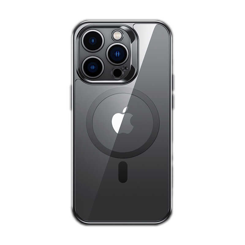 Apple iPhone 14 Pro Kılıf M-safe Şarj Özellikli Premium Cam Arka Yüzey Benks Electroplated Kapak