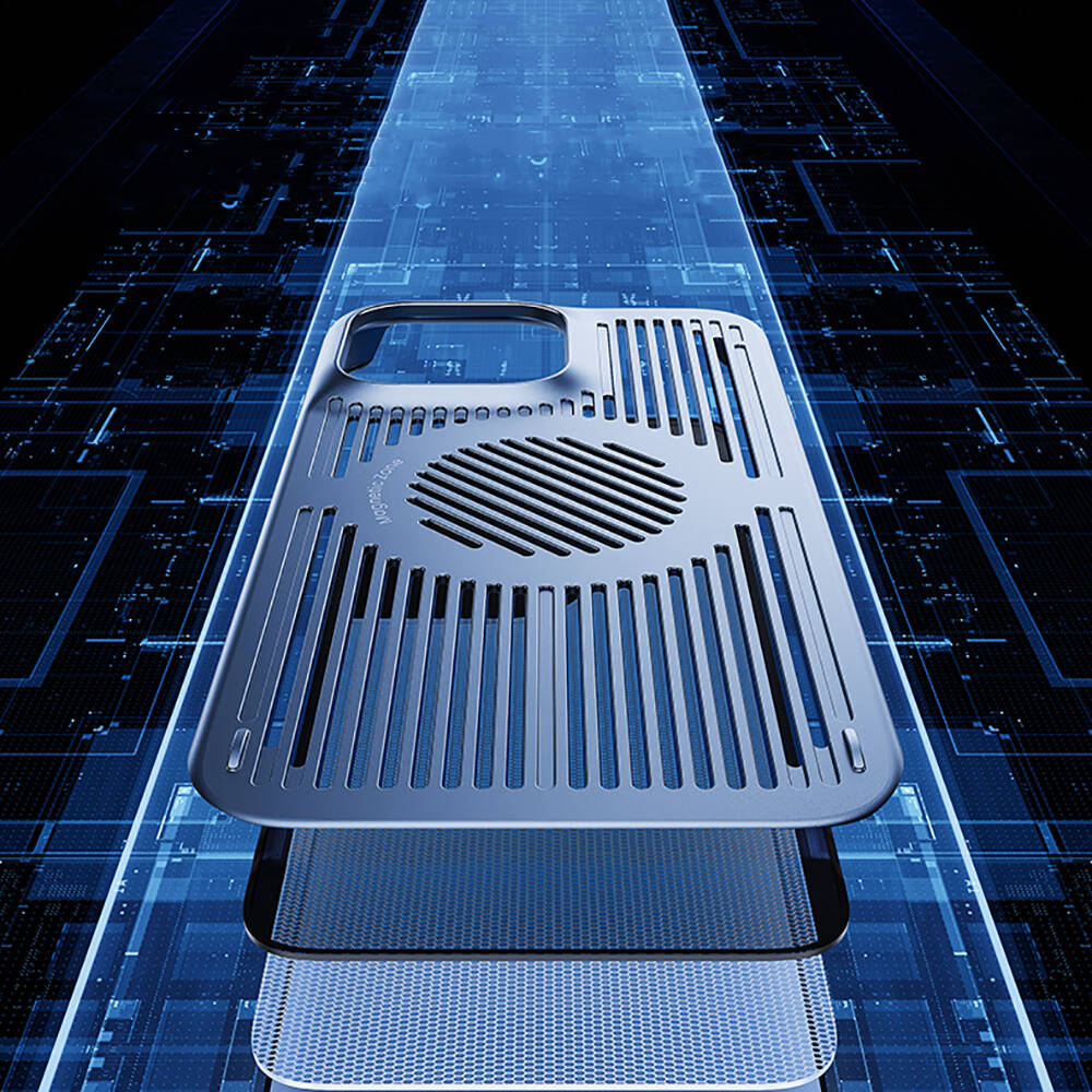 iPhone 14 Pro Kılıf Magsafe Şarj Özellikli Soğutucu Benks Biliz Kılıf Gri