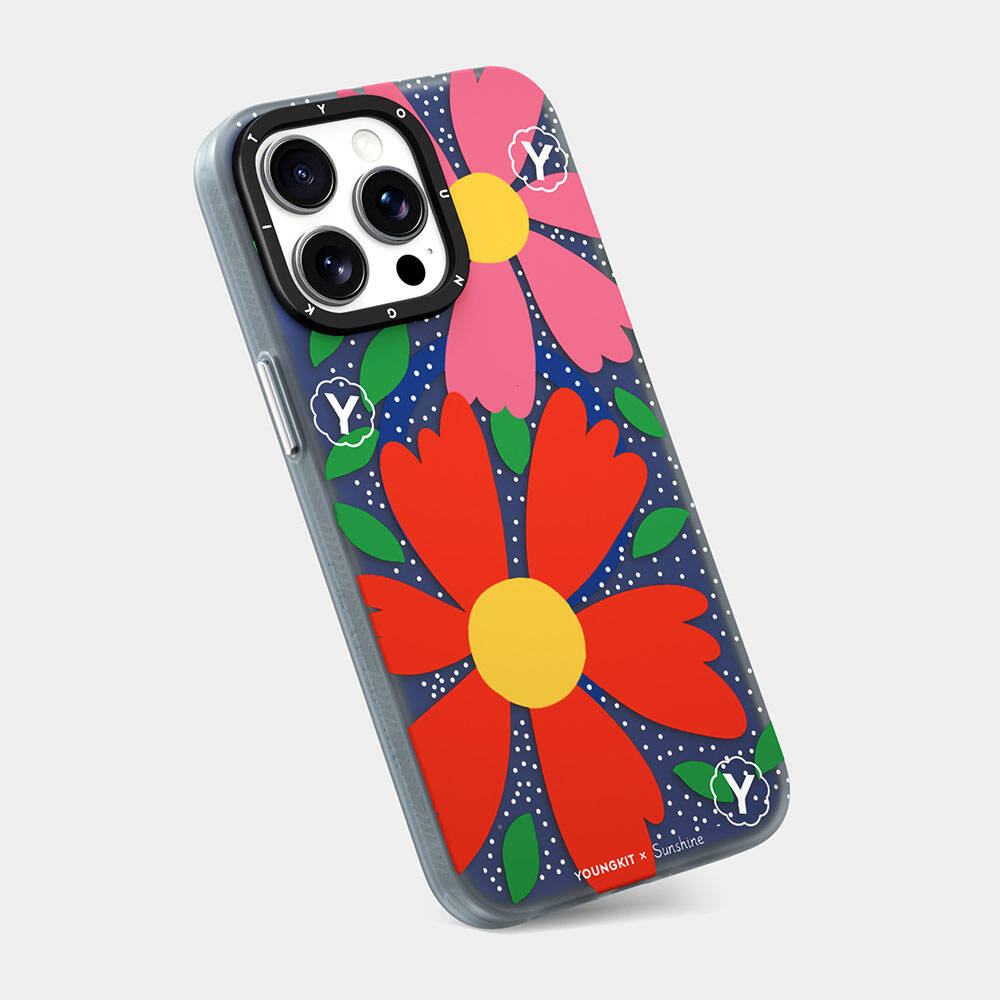 iPhone 14 Pro Kılıf Magsafe Şarj Özellikli Sunshine Tasarımlı Youngkit Colorful Serisi Kılıf Kırmızı