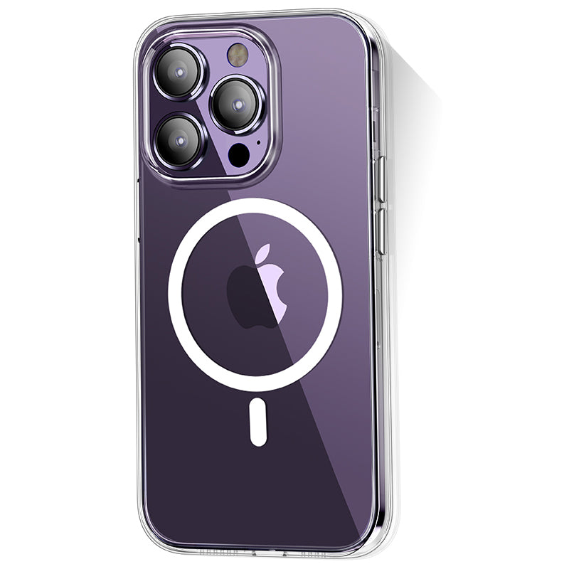 Apple iPhone 14 Pro Kılıf M-safe Şarj Özellikli Transparan Sert PC Wlons Pita Kapak