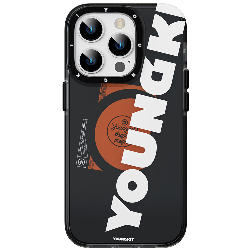 iPhone 14 Pro Kılıf Magsafe Şarj Özellikli Youngkit Binfen Serisi Yazı Temalı Kılıf Pembe