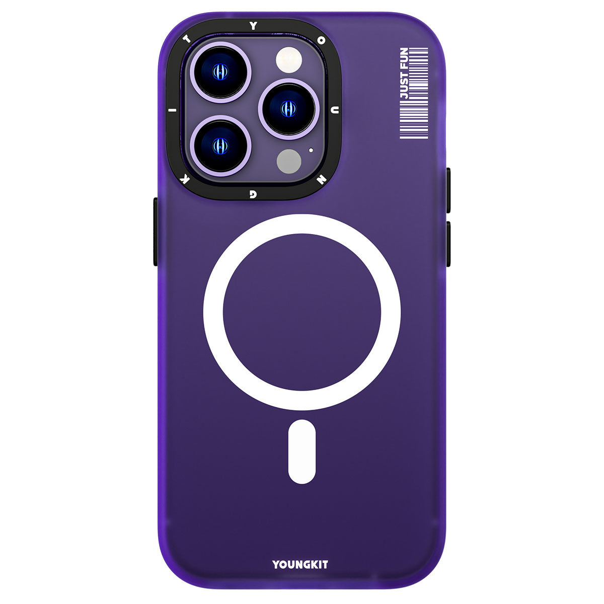 iPhone 14 Pro Kılıf Magsafe Şarj Özellikli Youngkit Colored Sand Serisi Kılıf Pembe