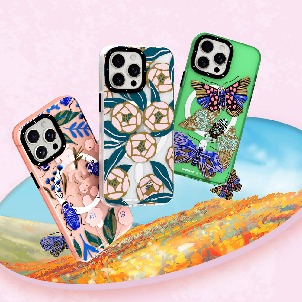 iPhone 14 Pro Kılıf Magsafe Şarj Özellikli YoungKit Huagu Serisi Kılıf Beyaz