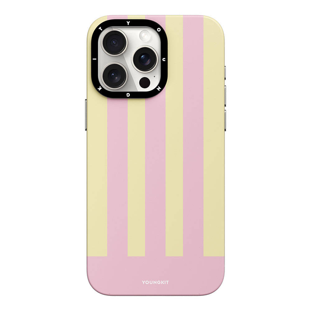 iPhone 14 Pro Kılıf Magsafe Şarj Özellikli Youngkit Striped Piano Keys Serisi Kılıf Mavi