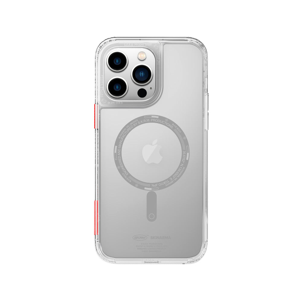 iPhone 14 Pro Kılıf SkinArma Şeffaf Airbag Tasarımlı Magsafe Şarj Özellikli Saido Kılıf Renksiz