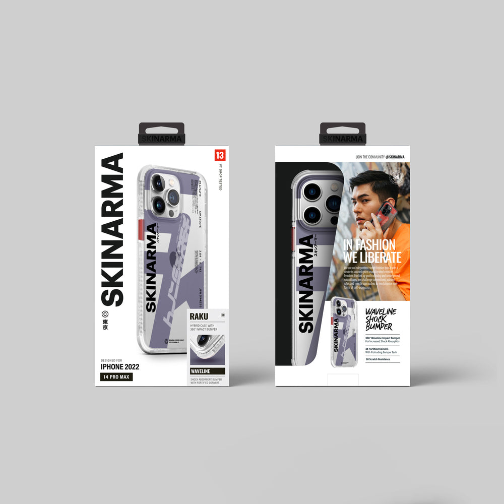 iPhone 14 Pro Kılıf SkinArma Şeffaf Airbag Tasarımlı Raku Kılıf Turuncu